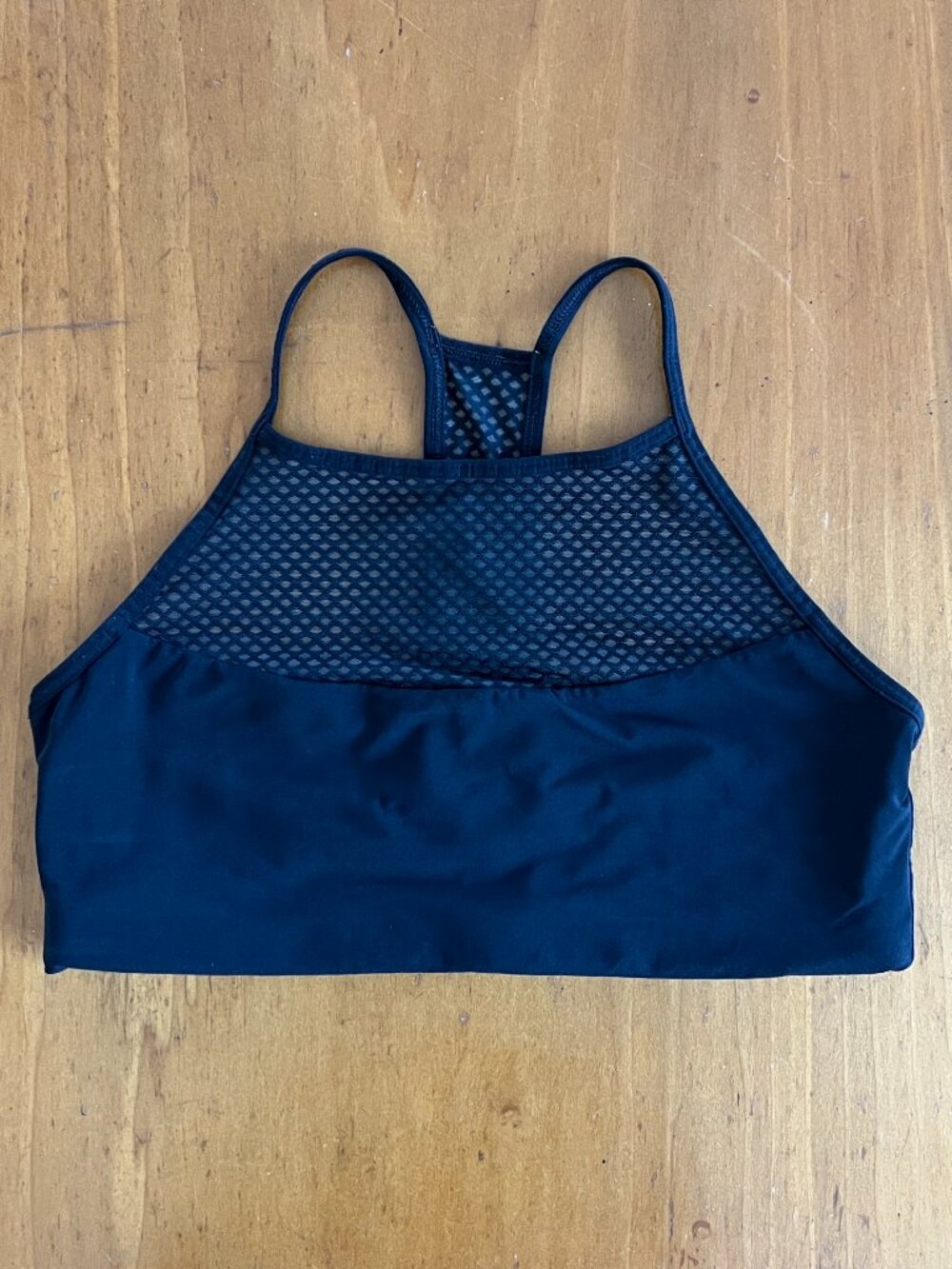 GapFit Black Mesh High Neck Low Impact Sports Bra Size M